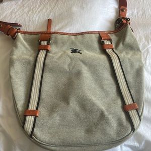 Burberry blue label canvas shoulder bag